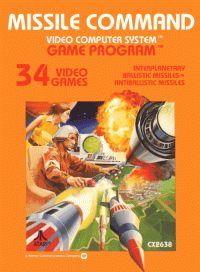 Missile Command Atari 2600  box art